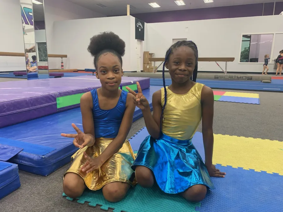 Galaxy Gymnastics XCEL team at a Maryland gymnastics meet